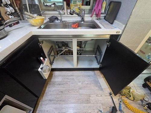 청구동 오피스텔 4층 주방 시공 후기 사진