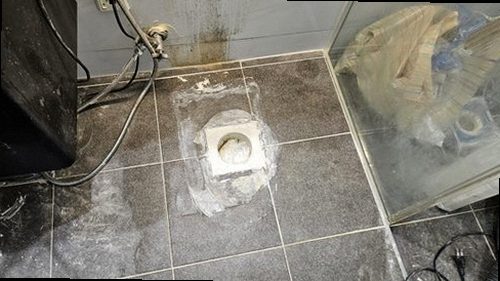의왕 누수탐지 배관 보수 후 건조와 마감 복구가 완료된 화장실