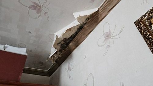 기흥구 누수탐지 안방 벽면 얼룩 점검 모습