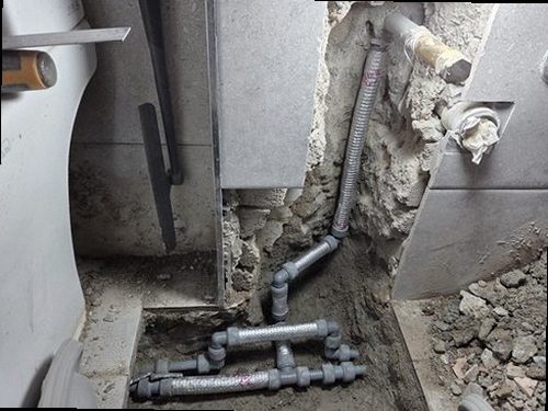 부여군 누수탐지 장암면 전원주택 1층 세탁실 벽면 시공 후기 사진